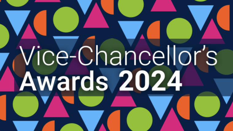 Colourful banner with the text 'Vice-Chancellor's Awards 2024'